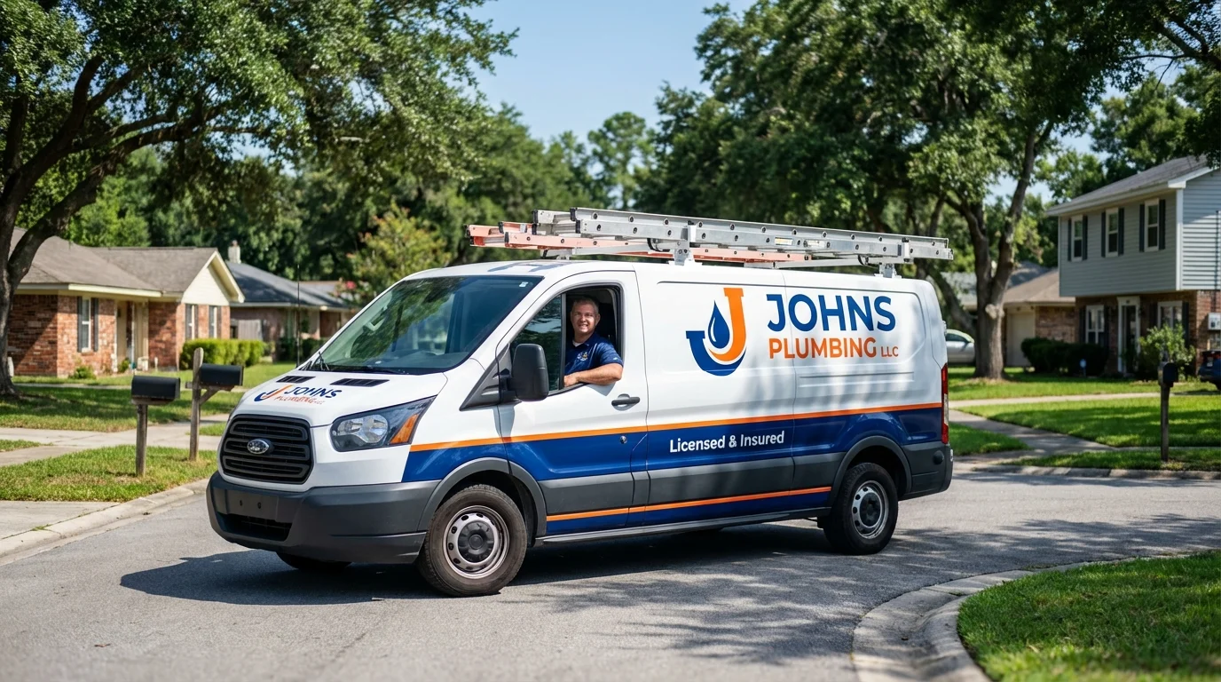 Johns Plumbing LLC service van in Loyalhanna, PA