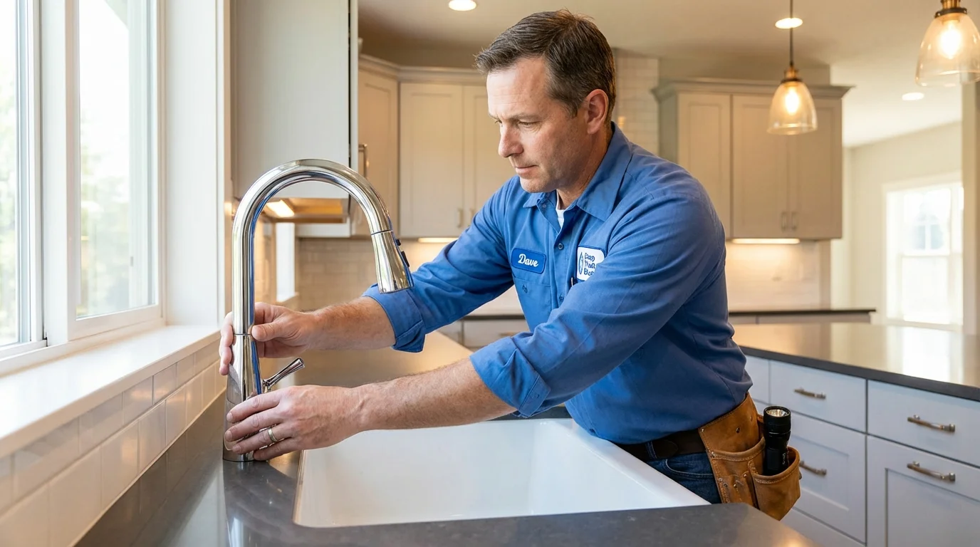 Kitchen faucet installation by Johns Plumbing LLC in Loyalhanna